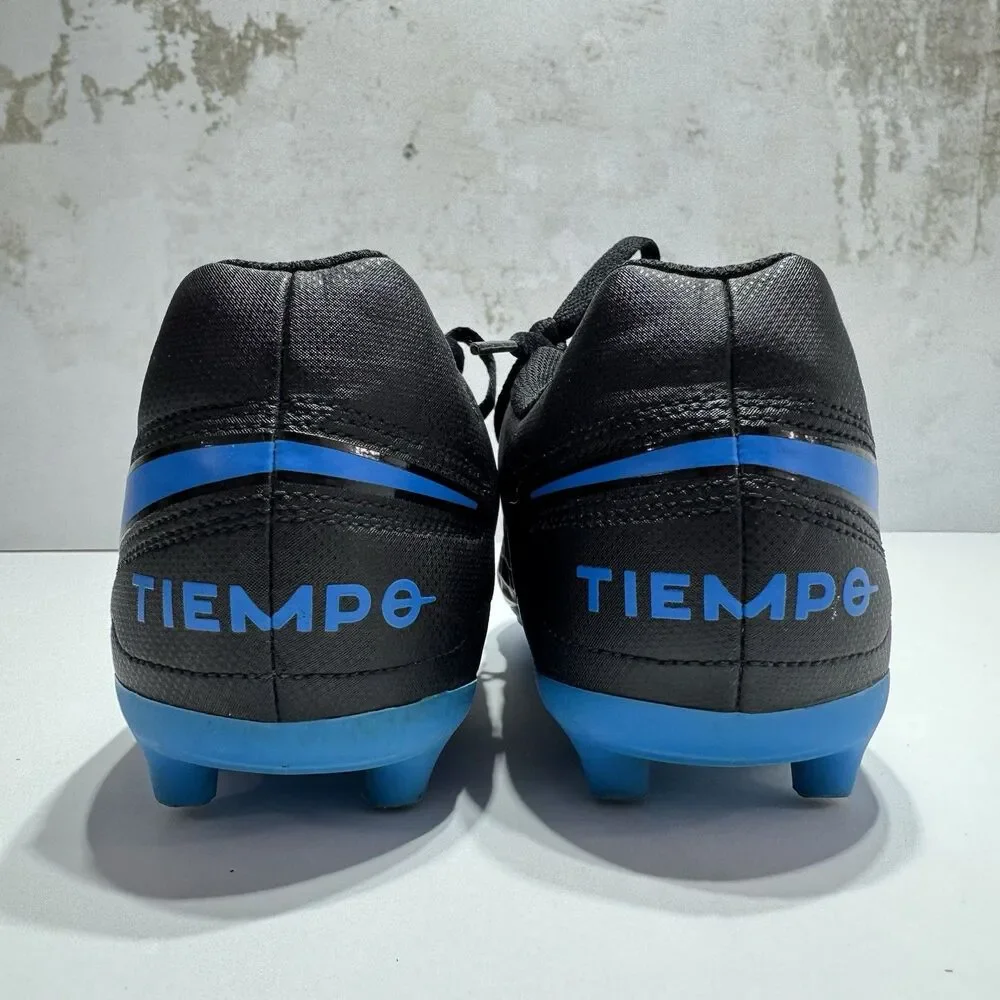 Nike Tiempo Legend 8 Club FG Soccer Cleats Youth 5.5Y AT5881-004 Black Blue